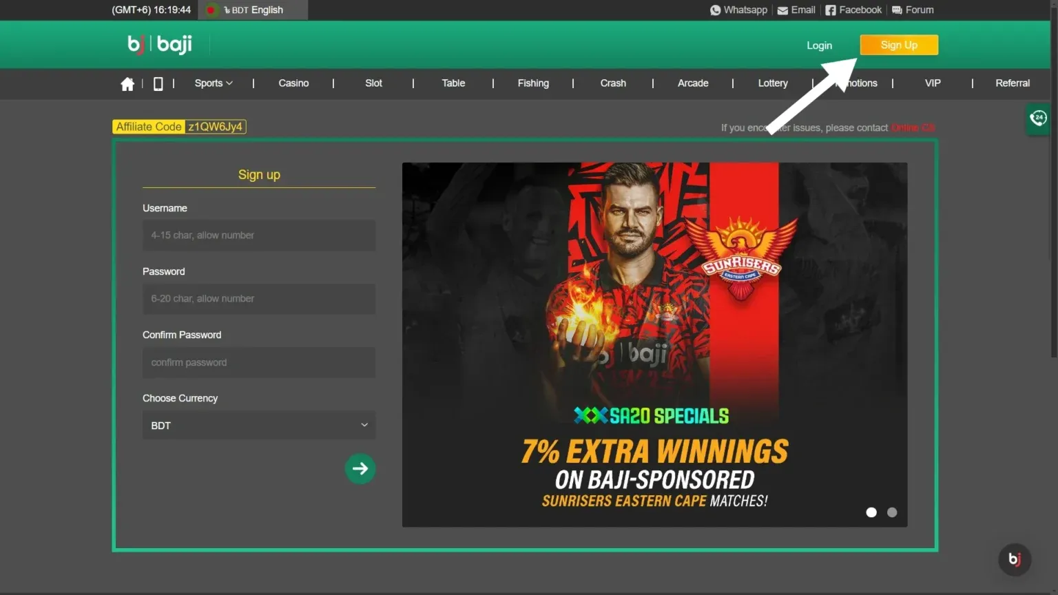 Baji Live Deposit Money